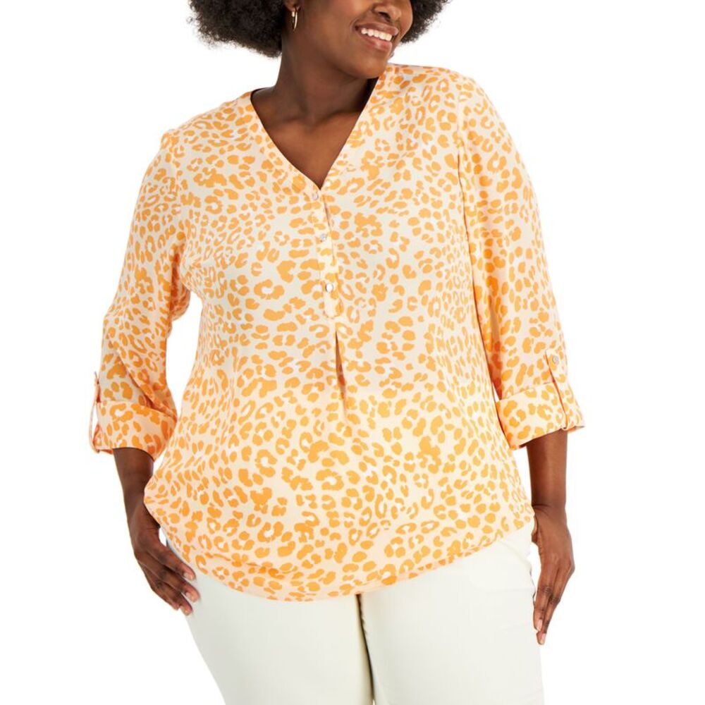 JM Collection Plus Size Wildest Spot Top